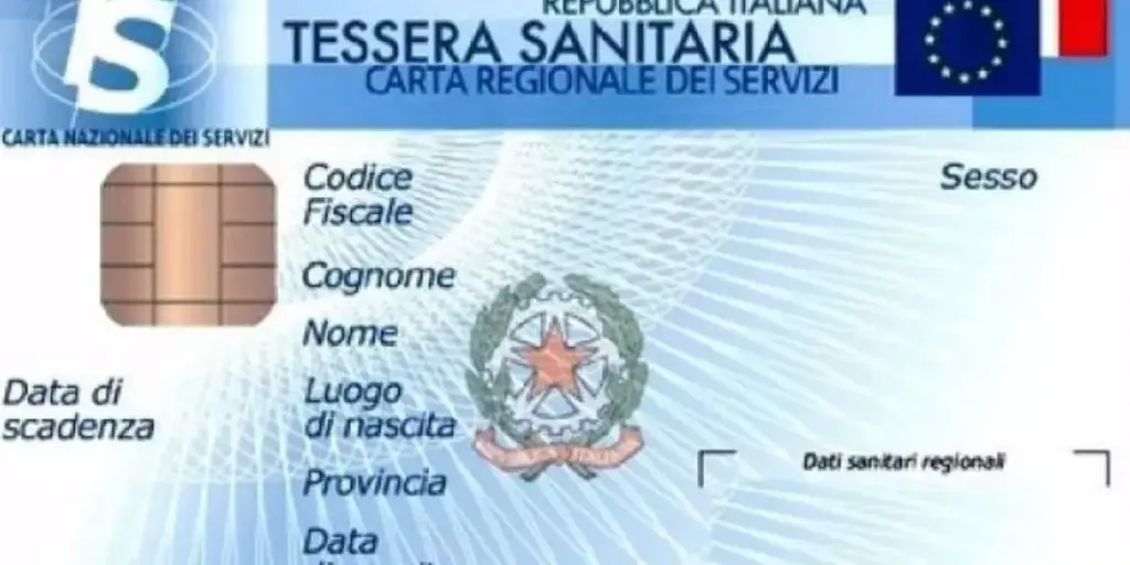 Beispielkarte einer Codice Fiscale in Italien.
